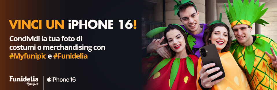 Vinci un iPhone 15! Condividi la tua foto in costume con #myfunipic e tagga @funidelia