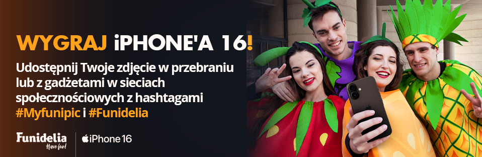 Wygraj iPhone'a 15! Udostępnij swoje zdjęcie w przebraniu z #myfunipic i oznacz @funidelia