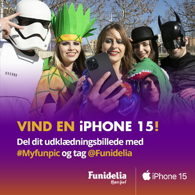 Vind en iPhone 15! Del dit udklædningsbillede med #myfunipic og tag @funidelia