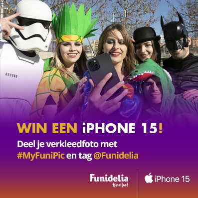 Win een iPhone 15! Deel je verkleedfoto met #myfunipic en tag @funidelia