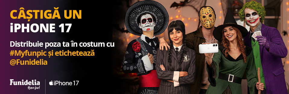 Câștigă un iPhone 17! Distribuie poza ta în costum cu #myfunipic și etichetează @funidelia